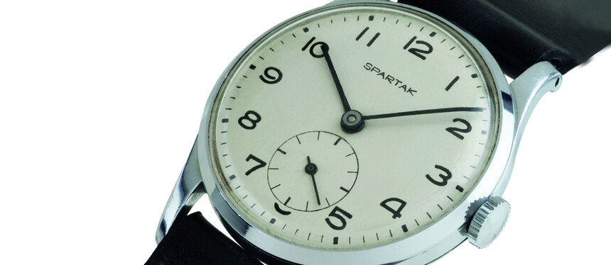 Die erste tschechoslowakische Spartak-Uhr von 1954. Quelle: www.antik-hovorka.cz