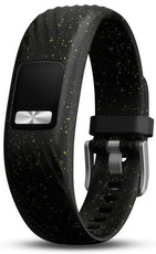 Garmin Vívofit 4 Armband, Silikon, schwarz, silberne Schnalle, Größe S/M