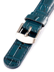 Unisex-Uhrenarmband aus blauem Leder W-080-F