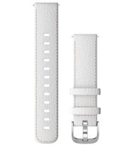 Lederband Garmin 18mm (pro Venu 2S, Vívoactive 4S, Vívomove 3S), Weiß V2, Quick Release