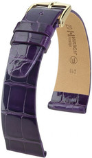 Lederband Hirsch Prestige M 02207184-1, Violett, Alligatorleder, Länge M, Quick Release