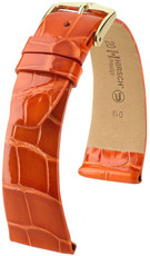 Lederband Hirsch Prestige M 02207177-1, Orange, Alligatorleder, Länge M, Quick Release