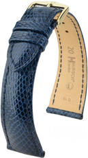 Dunkelblaues Lederband Hirsch London L 04266080-1 (Eidechsenleder) Hirsch Selection