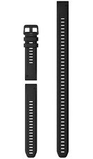 Silikonband Garmin 20mm (pro Garmin Fenix 8/7S/6S (43mm), aj.), schwarz, QuickFit, + erweiterter Teil