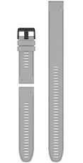 Silikonband Garmin 26mm (pro Garmin Fenix 8/7X/6X (51mm), Tactix aj.), Grau, QuickFit, + erweiterter Teil