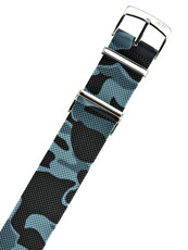 Silikonband Morellato Isarco 5276187.864 M, Blau, Camouflage, NATO
