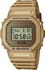 Casio G-Shock Original DWE-5600HG-1ER Carbon Core Guard Gold Kette (+ Ersatzlünette und Armbänder)