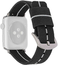 Nylon-Riemen Ricardo (pro Apple Watch 42/44/45/49mm), schwarz V1