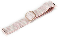 Armband für Apple Watch, Nylon, rosa, roségoldene Schließe (Gehäuse 42/44/45mm)