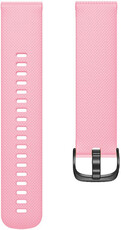 Quick Release Armband 20mm, Silikon, rosa, schwarze Schnalle (Garmin Venu, Venu Sq, Venu 2 plus, etc.)