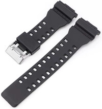 Kunststoffband Ricardo 16mm (pro Casio G-Shock GA-100, GA-110, GD-120, GLS-100), schwarz V1
