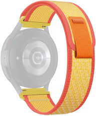 Schnellverschlussgurt 20mm, Nylon, orange, Klettverschluss (Garmin Venu, Venu Sq, Venu Sq 2, Venu 2 plus, etc.)