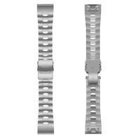 Stahlarmband Ricardo 22mm (pro Garmin Fenix 8/7/6 (47mm), Epix 2 aj.), Silber V1, QuickFit