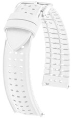 Kautschuk-Uhrenarmband Hirsch NYAD M 0920099100-2, weiß, Naturkautschuk, Länge M, Quick Release