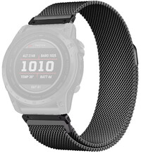 Stahlarmband Ricardo 22mm (pro Garmin Fenix 8/7/6 (47mm), Epix 2 aj.), schwarz, QuickFit