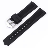 Silikonband Ricardo, schwarz, Quick Release