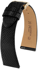 Lederband Hirsch Lizard L 01866050-1, schwarz, Eidechsenleder