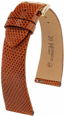 Lederband Hirsch Lizard M 01866170-1, braun, Eidechsenleder