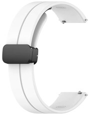 Silikonband Ricardo 22mm (pro Huawei Watch GT 4, 5), Weiß, Quick Release