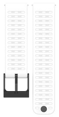Ricardo 22mm Silikonarmband (für Suunto 9 Peak, Race, Vertical), Weiß, Schnellverschluss