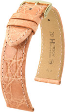 Hirsch Echtes Krokolederband L 18920822-7, orange, Krokoleder, Länge L, Schnellverschluss