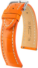Lederband Hirsch Capitano L 04807076-2, orange, Alligatorleder, Länge L, Quick Release