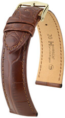 Lederband Hirsch Genuine Alligator L 10220719NQ-1, braun, Alligatorleder, Länge L