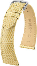 Lederband Hirsch London 04366190-2, Beige, Eidechsenhaut, Quick Release
