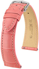 Lederband Hirsch London 04307125-2, Rosa, Alligatorenhaut, Quick Release