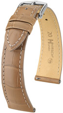 Lederband Hirsch London 04307199-2, Beige, Alligatorenhaut, Quick Release