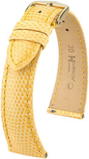 Lederband Hirsch London L 04366073-7, Gelb, Echsenleder, Länge L, Quick Release