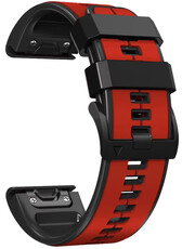 Silikonband Ricardo 26mm (pro Garmin Fenix 8/7X/6X (51mm), Tactix aj.), Rot V2, QuickFit