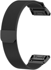 Stahlarmband Ricardo 20mm (pro Garmin Fenix 8/7S/6S (43mm), aj.), schwarz V2, QuickFit