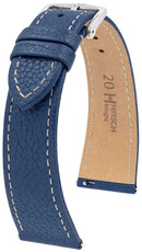 Lederband Hirsch Bologna 01802180-2, Blau, Kalb, Quick Release