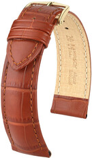 Leder-Uhrenarmband Hirsch Duke L 01028070NQ-1, braun, Kalbsleder, Länge L