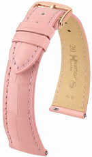 Lederband Hirsch London 04207122-7, Rosa, Alligatorenhaut, Quick Release