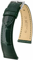 Lederband Hirsch London 04207141-2, Grün, Alligatorenhaut, Quick Release