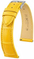 Lederband Hirsch London 04207172-2, Gelb, Alligatorenhaut, Quick Release