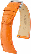 Lederband Hirsch London 04207176-2, orange, Alligatorenhaut, Quick Release