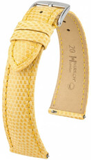 Lederband Hirsch London 04266173-2, Gelb, Eidechsenhaut, Quick Release