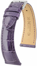 Lederband Hirsch London L 04207084-2, violett, Alligatorleder, Länge L, Quick Release
