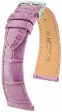 Lederband Hirsch London L 04207087-2, violett, Alligatorleder, Länge L, Quick Release