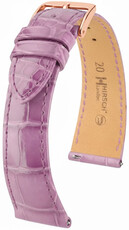 Lederband Hirsch London L 04207087-7, violett, Alligatorleder, Länge L, Quick Release