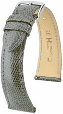 Lederband Hirsch London L 04266030-2, grau, Eidechsenleder, Länge L, Quick Release