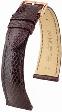 Uhrenarmband Hirsch London L 04266060-7, rot, Echsenleder, Länge L, Quick Release