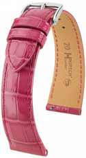 Lederband Hirsch London L 04307024-2, rosa, Alligatorleder, Länge L, Schnellverschluss