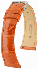 Lederband Hirsch London L 04307077-2, orange, Alligatorleder, Länge L, Quick Release