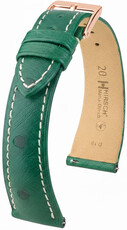 Lederband Hirsch Massai Ostrich 04262141-7, Grün, Straußenhaut, Quick Release