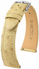 Lederband Hirsch Massai Ostrich 04262190-2, Beige, Straußenhaut, Quick Release