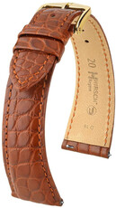 Leder-Uhrenarmband Hirsch Regent L 04107079-1, orange, Alligatorleder, Länge L, Quick Release